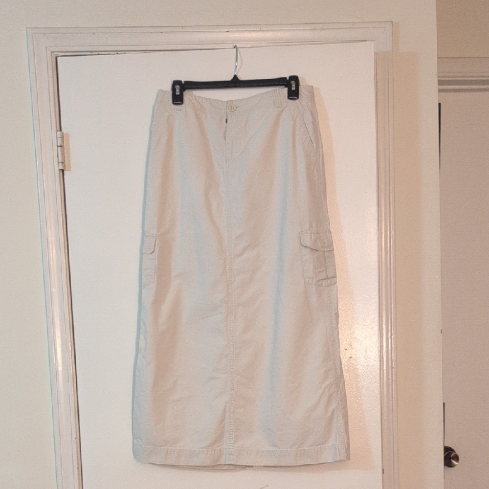 Eddie Bauer Cream Cargo Maxi Skirt Size 4